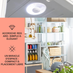 Klarstein Mini Frigo de Chambre de 42L pour Snacks et Boissons, Petit Frigo Top Silencieux, Mini Bar, Petit Réfrigérateur Campin