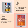 Klarstein Mini Frigo de Chambre de 42L pour Snacks et Boissons, Petit Frigo Top Silencieux, Mini Bar, Petit Réfrigérateur Campin