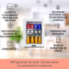 Klarstein Mini Frigo de Chambre 42L pour Snacks et Boissons, Petit Réfrigérateur Silencieux avec Étagères Réglables, 12-18°C