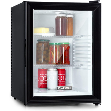 Klarstein Mini Frigo de Chambre de 42L pour Snacks et Boissons, Top Silencieux, Petit Bar, Camping, Cosmetique, Refrigerateur av