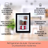 Klarstein Mini Frigo de Chambre de 42L pour Snacks et Boissons, Top Silencieux, Petit Bar, Camping, Cosmetique, Refrigerateur av