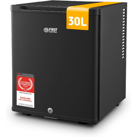 TZS First Austria - Mini réfrigérateur 30L complètement silencieux - Petit mini-frigo avec porte réversible et lumière intérieur