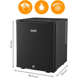 TZS First Austria - Mini réfrigérateur 30L complètement silencieux - Petit mini-frigo avec porte réversible et lumière intérieur