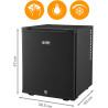 TZS First Austria - Mini réfrigérateur 30L complètement silencieux - Petit mini-frigo avec porte réversible et lumière intérieur