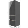 Cecotec refrigerateur congelateur 4 portes française bolero coolmarket combi f2d 400 gris glass e. réfrigérateur 400l, verre gri