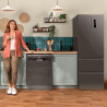 Cecotec refrigerateur congelateur 4 portes française bolero coolmarket combi f2d 400 gris glass e. réfrigérateur 400l, verre gri