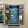 Cecotec refrigerateur congelateur 4 portes française bolero coolmarket combi f2d 400 gris glass e. réfrigérateur 400l, verre gri