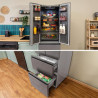 Cecotec refrigerateur congelateur 4 portes française bolero coolmarket combi f2d 400 gris glass e. réfrigérateur 400l, verre gri