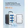 AstroAI Mini Frigo de Chambre, 4 litres / 6 Canettes 330ml, 12V/220V, Petit Frigo Cosmetique, Mini Réfrigérateur Voiture Portabl