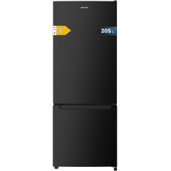 Cecotec réfrigérateur combinés bolero coolmarket combi 205 df noir e, 205 l, classe e, defrost, 144 x 54 cm, fast cooling, fast 