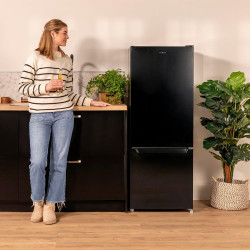 Cecotec réfrigérateur combinés bolero coolmarket combi 205 df noir e, 205 l, classe e, defrost, 144 x 54 cm, fast cooling, fast 