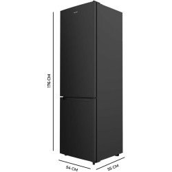 Cecotec réfrigérateur combinés bolero coolmarket combi 262 noir e. 262l, 176x54cm, éclairage led, contrôle électronique, classe 