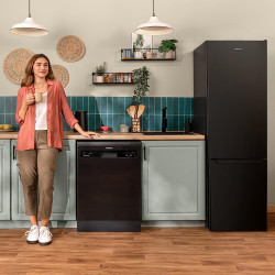 Cecotec réfrigérateur combinés bolero coolmarket combi 262 noir e. 262l, 176x54cm, éclairage led, contrôle électronique, classe 