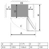 Cecotec réfrigérateur de deux portes bolero coolmarket combi 205 df blanc e. réfrigérateur blanc, 117l, 169 cm de haut, dégivrag