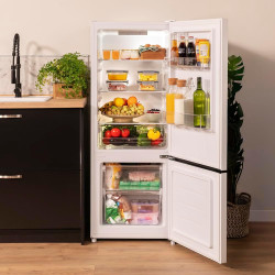 Cecotec réfrigérateur de deux portes bolero coolmarket combi 205 df blanc e. réfrigérateur blanc, 117l, 169 cm de haut, dégivrag