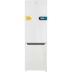 Cecotec Réfrigérateur 262 L Bolero CoolMarket Combi 262 Blanc E, Classe E, Économie d'énergie, Lumière LED, Plateaux en verre, C