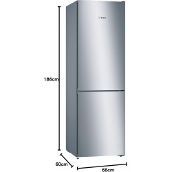 Bosch KGN36VLED Série 4 Réfrigérateur combiné pose-libre - 326 L - 186 x 60 (H x L) - Inox