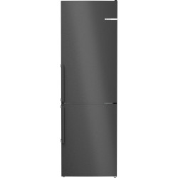 Bosch KGN36VXCT, Série 4, Réfrigérateur congélateur, Pose libre, 186 x 60 cm, 218 L / 103 L, Acier brossé noir anti-traces, Tota