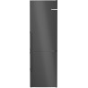 Bosch KGN36VXCT, Série 4, Réfrigérateur congélateur, Pose libre, 186 x 60 cm, 218 L / 103 L, Acier brossé noir anti-traces, Tota