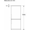 Bosch KGN36VXCT, Série 4, Réfrigérateur congélateur, Pose libre, 186 x 60 cm, 218 L / 103 L, Acier brossé noir anti-traces, Tota