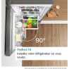 Bosch KGN36VXCT, Série 4, Réfrigérateur congélateur, Pose libre, 186 x 60 cm, 218 L / 103 L, Acier brossé noir anti-traces, Tota
