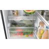 Bosch KGN36VXCT, Série 4, Réfrigérateur congélateur, Pose libre, 186 x 60 cm, 218 L / 103 L, Acier brossé noir anti-traces, Tota