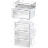 Bosch KGN36VXCT, Série 4, Réfrigérateur congélateur, Pose libre, 186 x 60 cm, 218 L / 103 L, Acier brossé noir anti-traces, Tota