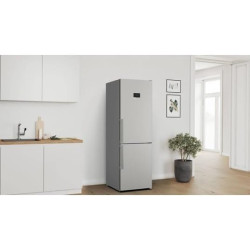 Bosch KGN367ICT, Série 4 Réfrigérateur combiné pose-libre, 321 L, 186 x 60 (H x L), Inox anti trace de doigts