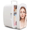 Upstreman 6L Mini Frigo Cosmetique, Mini Frigo Chambre avec Miroir, Éclairage LED 3 Intensités, 35 dB Silencieux et Portable pou