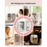 Upstreman 6L Mini Frigo Cosmetique, Mini Frigo Chambre avec Miroir, Éclairage LED 3 Intensités, 35 dB Silencieux et Portable pou