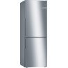 Bosch KGV33VLEAS - Réfrigérateur combiné pose libre - Série 4 - 288L - Froid brassé - L 60cm x H 176cm - Inox