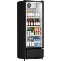 Générique Armoire à Boissons – 240 L – 1 Porte Vitrée – Noir – Refroidissement Ventilé – LED – 200 W – Dimensions : L540 × P560 