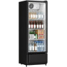 Générique Armoire à Boissons – 240 L – 1 Porte Vitrée – Noir – Refroidissement Ventilé – LED – 200 W – Dimensions : L540 × P560 