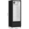 Générique Armoire à Boissons – 240 L – 1 Porte Vitrée – Noir – Refroidissement Ventilé – LED – 200 W – Dimensions : L540 × P560 