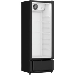 Générique Armoire à Boissons – 240 L – 1 Porte Vitrée – Noir – Refroidissement Ventilé – LED – 200 W – Dimensions : L540 × P560 