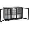 METRO Professional Arrière bar 3 portes GBC3003, aluminium/verre, 135 x 53 x 86,5 cm, 308 L, froid ventilé, 160 W, avec serrure,
