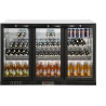 METRO Professional Arrière bar 3 portes GBC3003, aluminium/verre, 135 x 53 x 86,5 cm, 308 L, froid ventilé, 160 W, avec serrure,