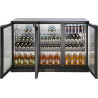 METRO Professional Arrière bar 3 portes GBC3003, aluminium/verre, 135 x 53 x 86,5 cm, 308 L, froid ventilé, 160 W, avec serrure,