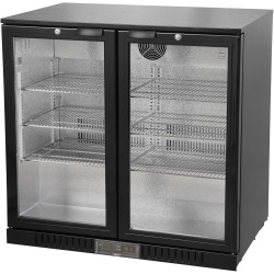 METRO Professional Arrière Bar Réfrigéré GBC3002, Tôle Galvanisée/Aluminium/Verre, 90 x 53 x 86,5 cm, 198 L, Froid Ventilé, 160 