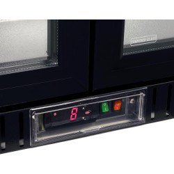 METRO Professional Arrière Bar Réfrigéré GBC3002, Tôle Galvanisée/Aluminium/Verre, 90 x 53 x 86,5 cm, 198 L, Froid Ventilé, 160 