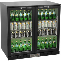 METRO Professional Arrière Bar Réfrigéré GBC3002, Tôle Galvanisée/Aluminium/Verre, 90 x 53 x 86,5 cm, 198 L, Froid Ventilé, 160 