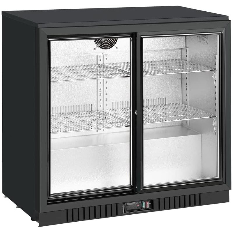 METRO Professional Arrière bar GBC3102, tôle galvanisée/aluminium/verre, 90 x 52 x 86,5 cm, 198 L, froid ventilé, 160 W, avec se