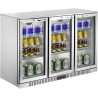 METRO Professional Arrière bar 3 portes GBC 3003S, inox/aluminium/verre, 135 x 53 x 86,5 cm, 308 L, froid ventilé, 160 W, avec s