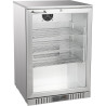 METRO Professional Mini Bar/Réfrigérateur à Boissons Sous Comptoir GBC3001S avec Porte Vitrée, Inox/Verre, 60x53x86,5 cm, Refroi