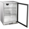 METRO Professional Mini Bar/Réfrigérateur à Boissons Sous Comptoir GBC3001S avec Porte Vitrée, Inox/Verre, 60x53x86,5 cm, Refroi