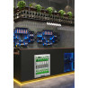 METRO Professional Mini Bar/Réfrigérateur à Boissons Sous Comptoir GBC3001S avec Porte Vitrée, Inox/Verre, 60x53x86,5 cm, Refroi