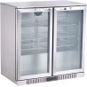 METRO Professional Arrière Bar GBC3002S, Inox/Verre, 90 x 53 x 86,5 cm, 198 L, 160 W, Froid Ventilé, avec Serrure, Argenté