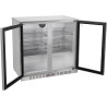 METRO Professional Arrière Bar GBC3002S, Inox/Verre, 90 x 53 x 86,5 cm, 198 L, 160 W, Froid Ventilé, avec Serrure, Argenté