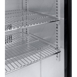METRO Professional Arrière Bar GBC3002S, Inox/Verre, 90 x 53 x 86,5 cm, 198 L, 160 W, Froid Ventilé, avec Serrure, Argenté
