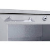 METRO Professional Arrière Bar GBC3002S, Inox/Verre, 90 x 53 x 86,5 cm, 198 L, 160 W, Froid Ventilé, avec Serrure, Argenté